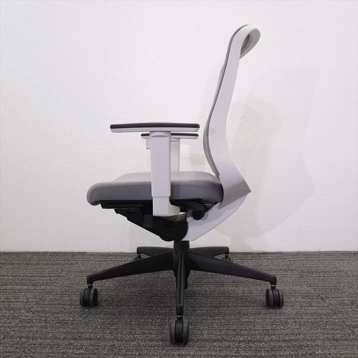 コクヨ シロッコ 可動肘 ホワイトグレー