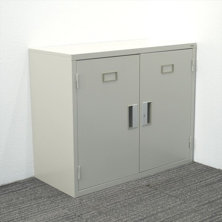プラス 両開き書庫 W880 D400 H730 