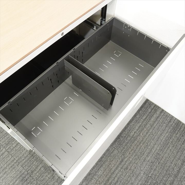 オカムラ レクトライン 2段ラテラル書庫 ネオウッドミディアム天板付 H775 Z13色