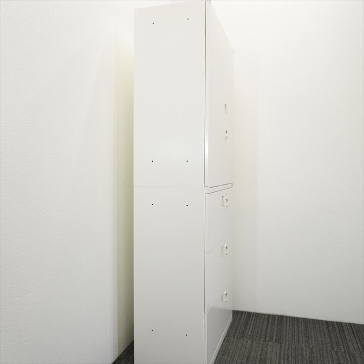 オカムラ レクトライン ダイヤル式セパレートロック3段ラテラル+両開き書庫 個別ロックタイプ H2150 (2)