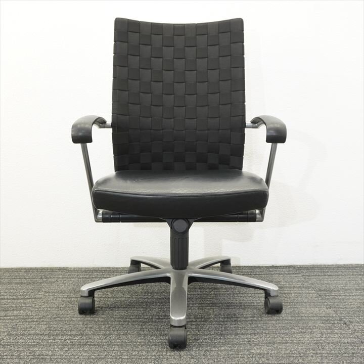 デイビス 肘付 ブラック (2)