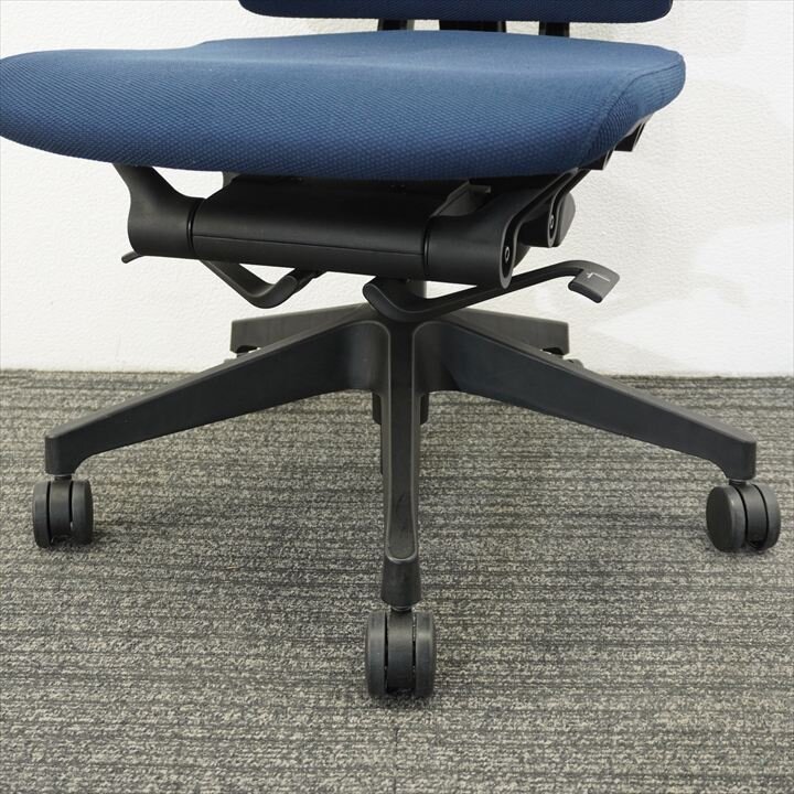 イトーキ セレーオ 肘無し ハイバック クロスバック ネイビーブルー