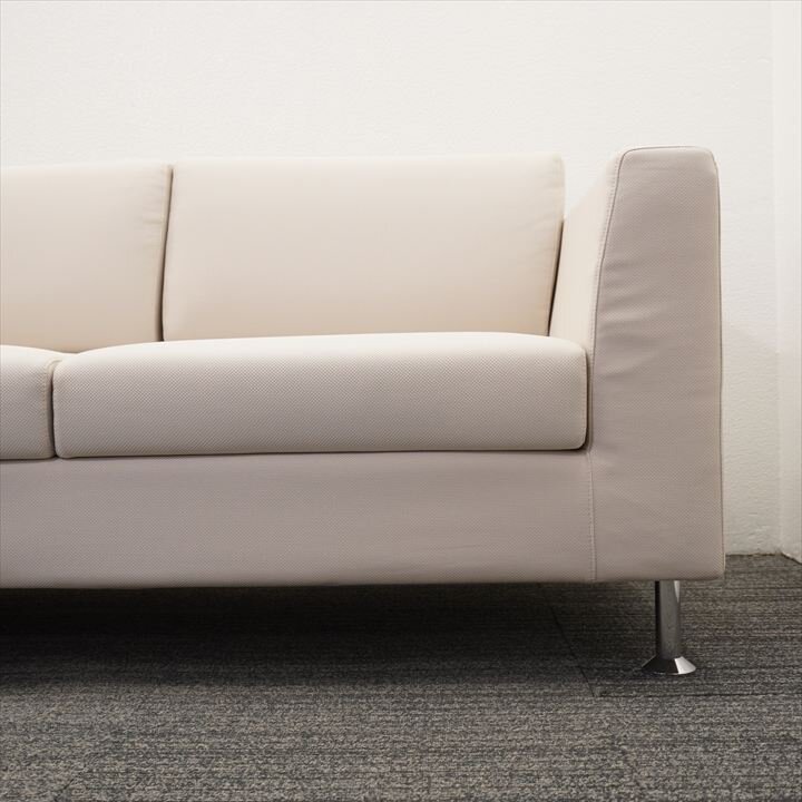 コクヨ イートイン 3人掛けソファー 肘付き ペールベージュ