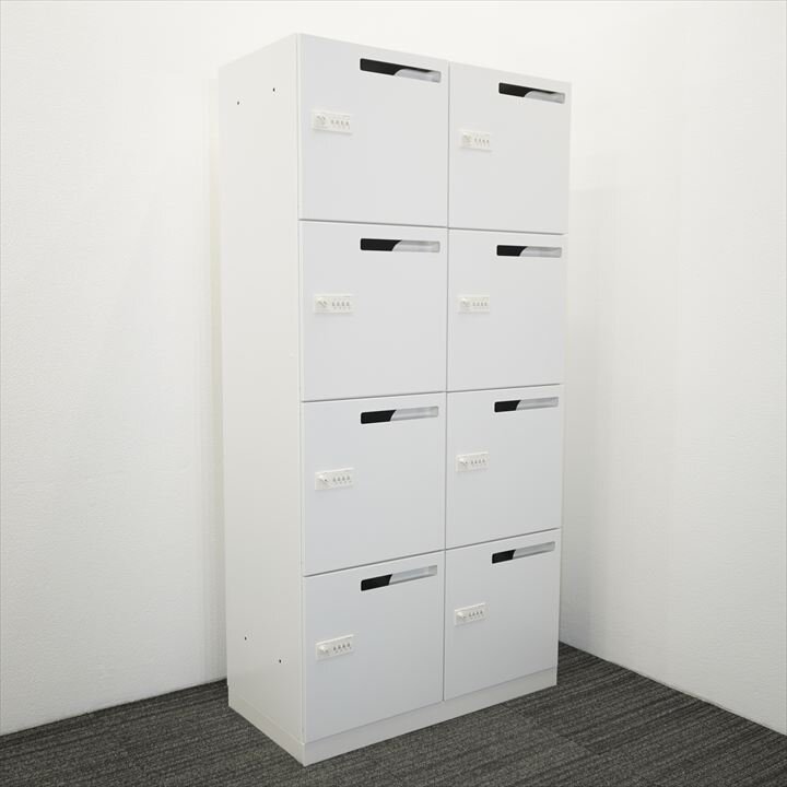 コクヨ エディア ダイヤル式8人用モバイルロッカー オートダイヤルロック(ゼロックE) H1810 ホワイト