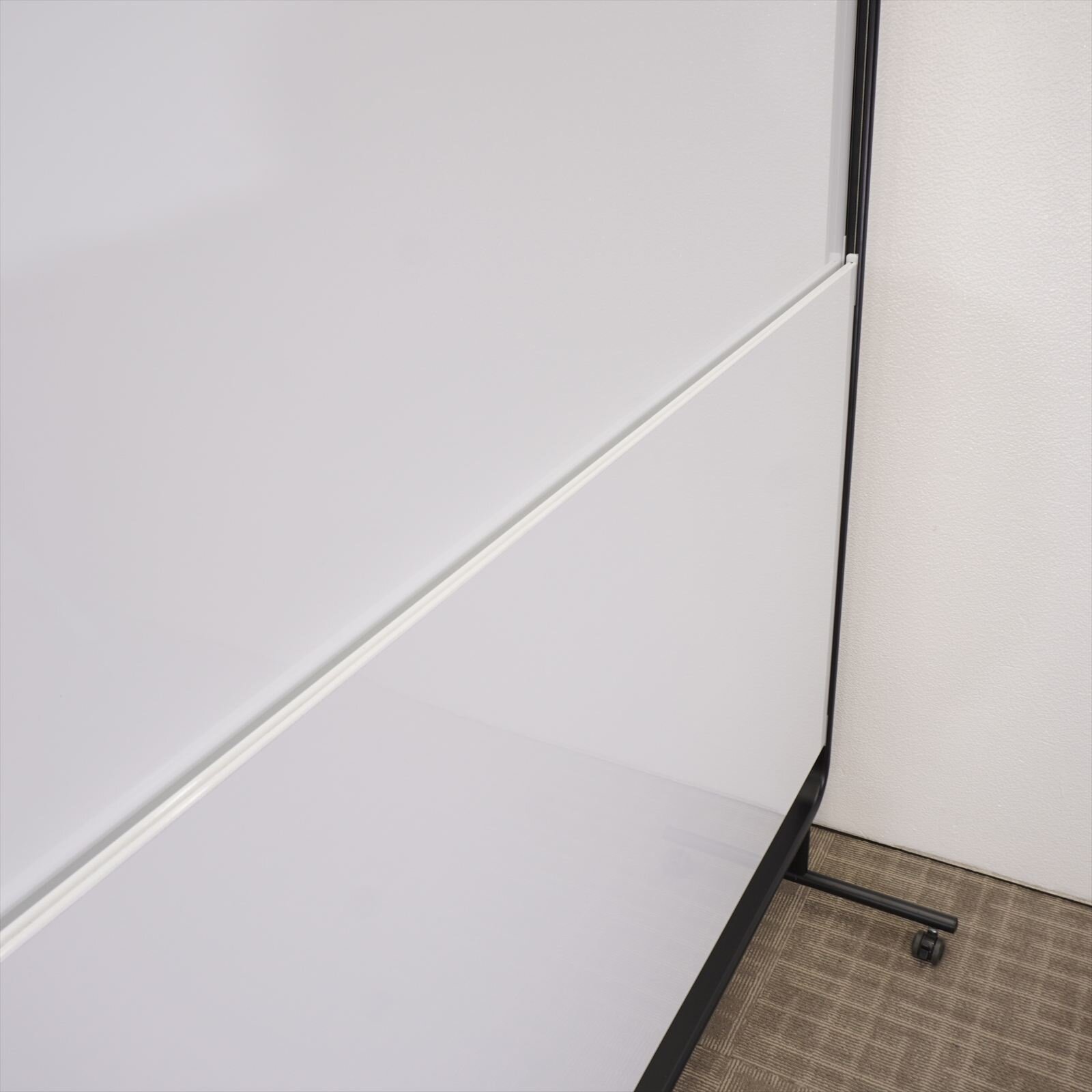 コクヨ モビーボ スライドホワイトボード W1435 ブラックフレーム 特価品(4)