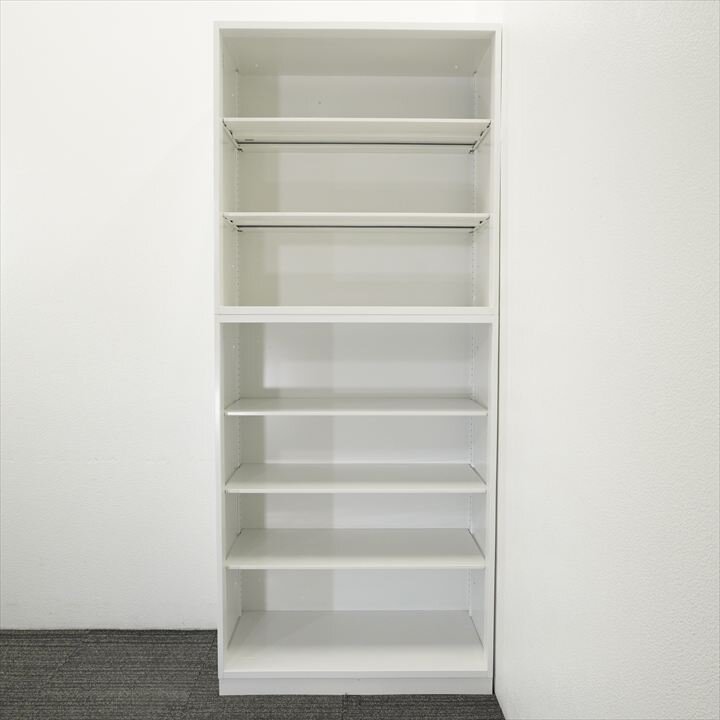 コクヨ エディア オープン2段書庫 W900 D500 H2160 ホワイト