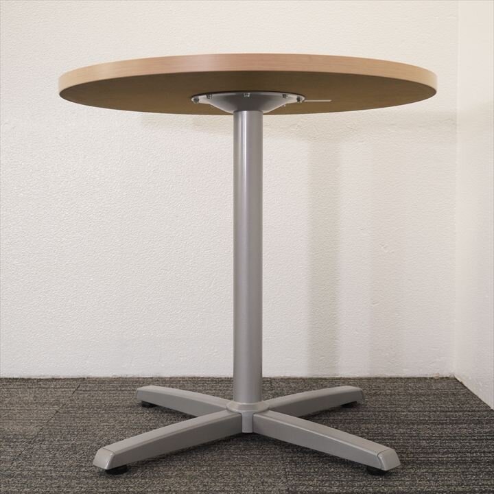 オカムラ 8177 丸テーブル Φ750 H720 ネオウッドライト