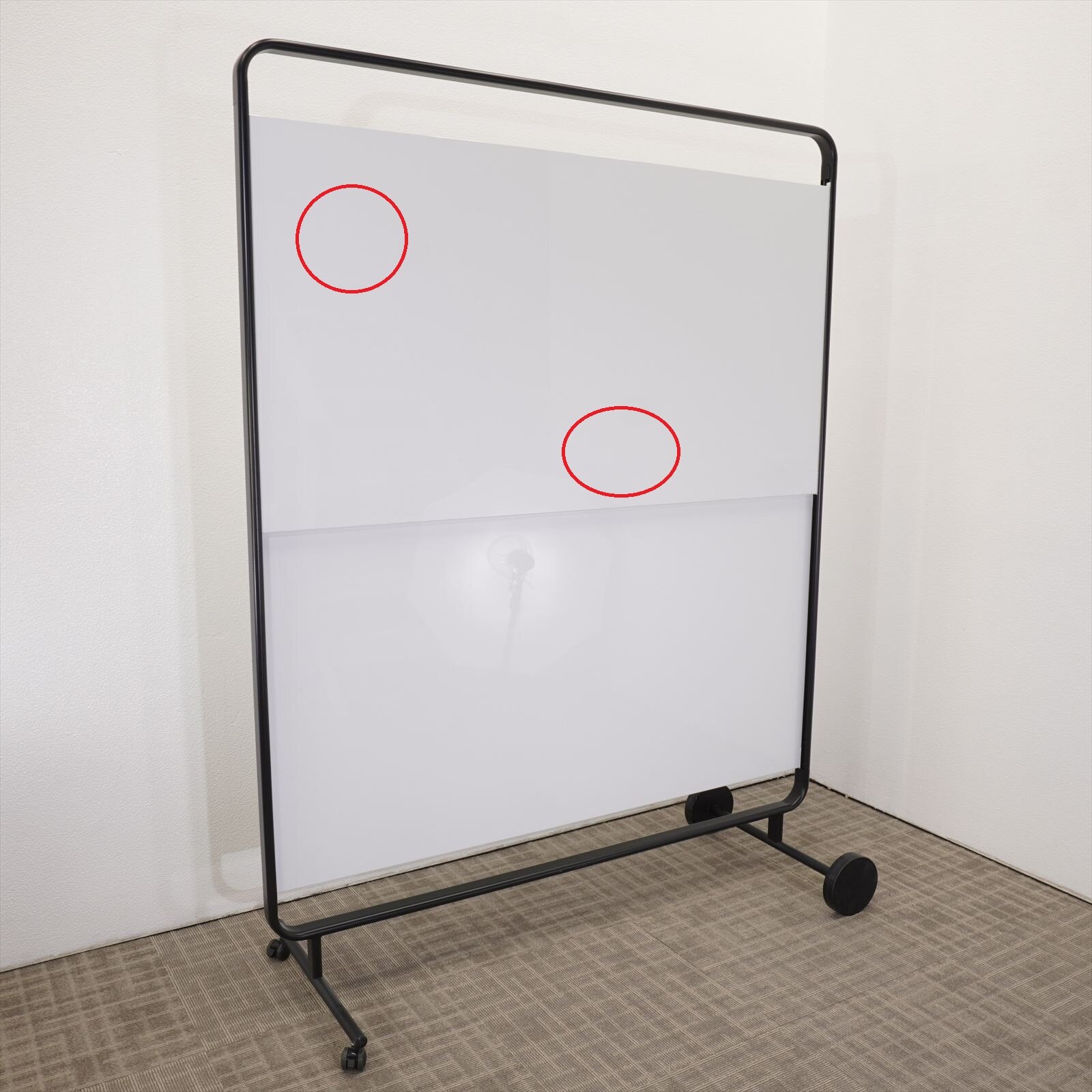 コクヨ モビーボ スライドホワイトボード W1435 ブラックフレーム 特価品(3)