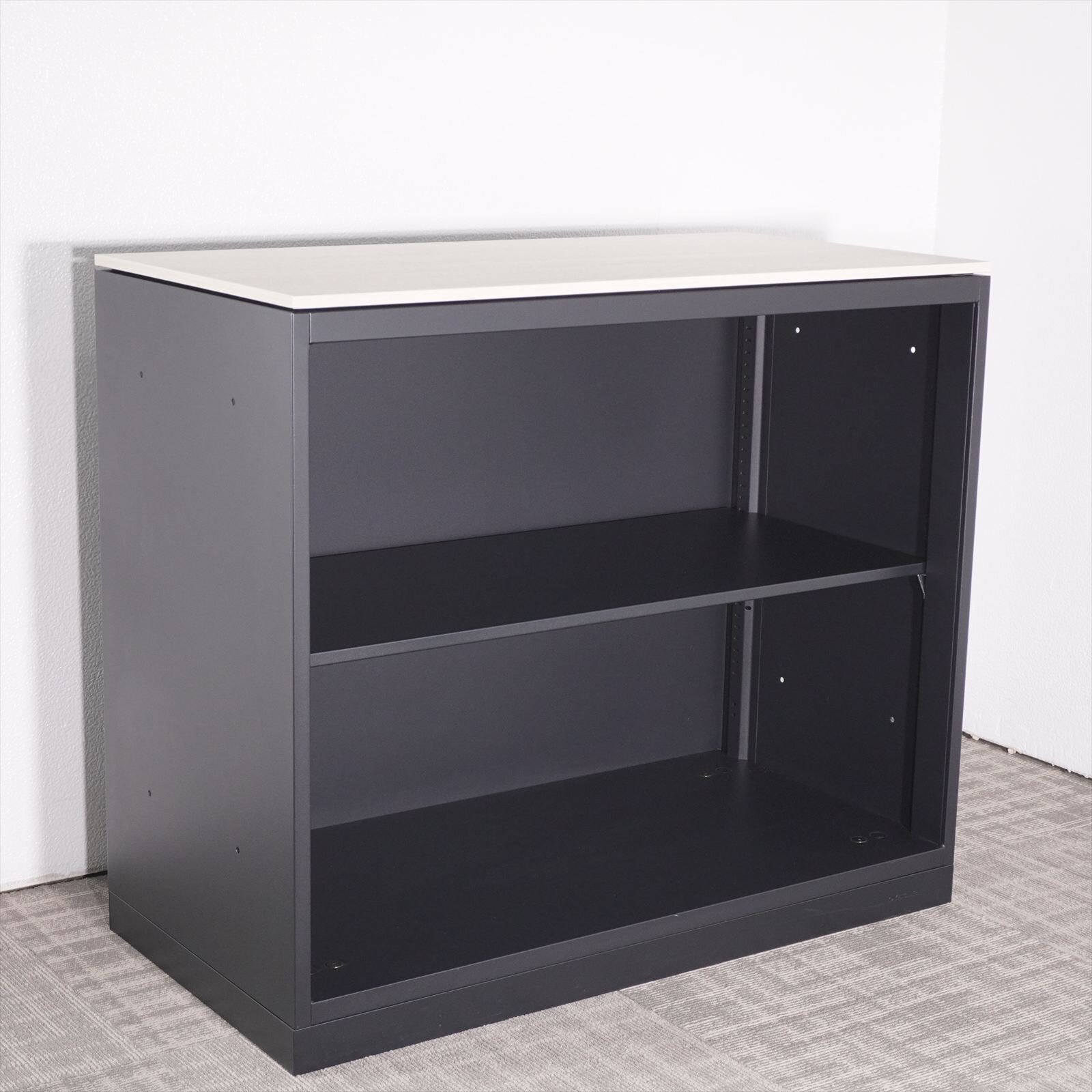 オカムラ レクトライン オープン書庫 天板付 Ｗ900 D450 H775 ZK25色 (ツヤ無し)