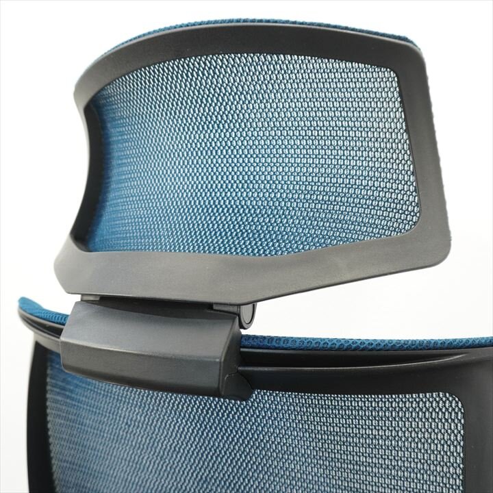 コクヨ ベゼル 可動肘 ヘッドレスト付き ブルー