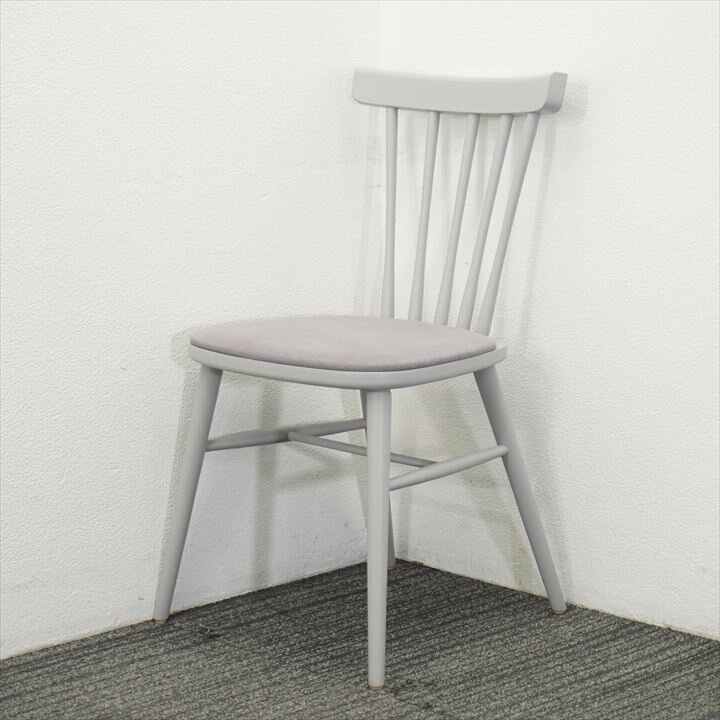 相合家具 イースティ 木製ダイニングチェア ライトグレー
