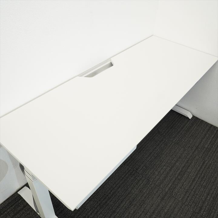コクヨ シークエンス スタンダートテーブル 昇降デスク センター引き出し(左側配置) W1750 D675 H630-1290 ホワイト