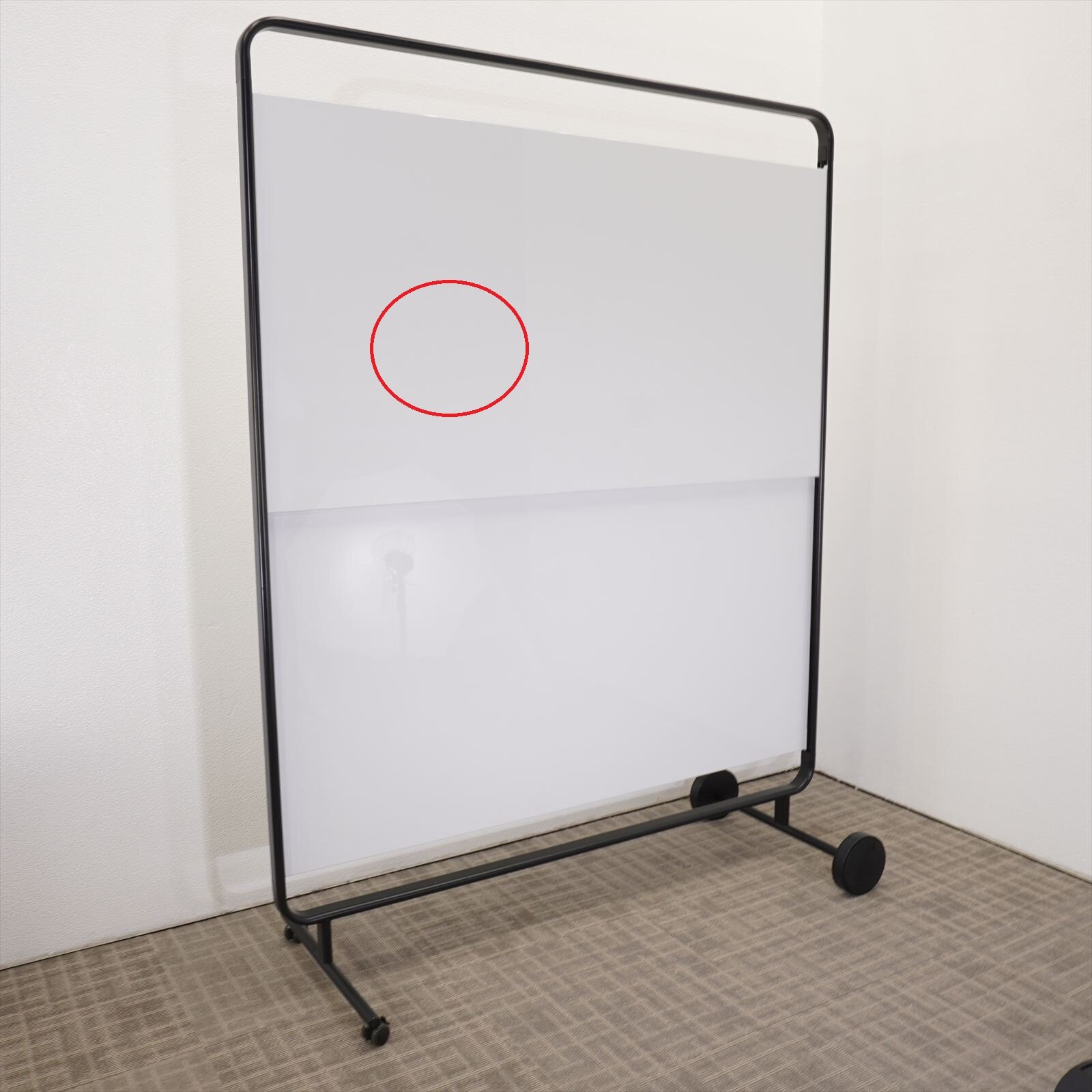 コクヨ モビーボ スライドホワイトボード W1435 ブラックフレーム 特価品(1)