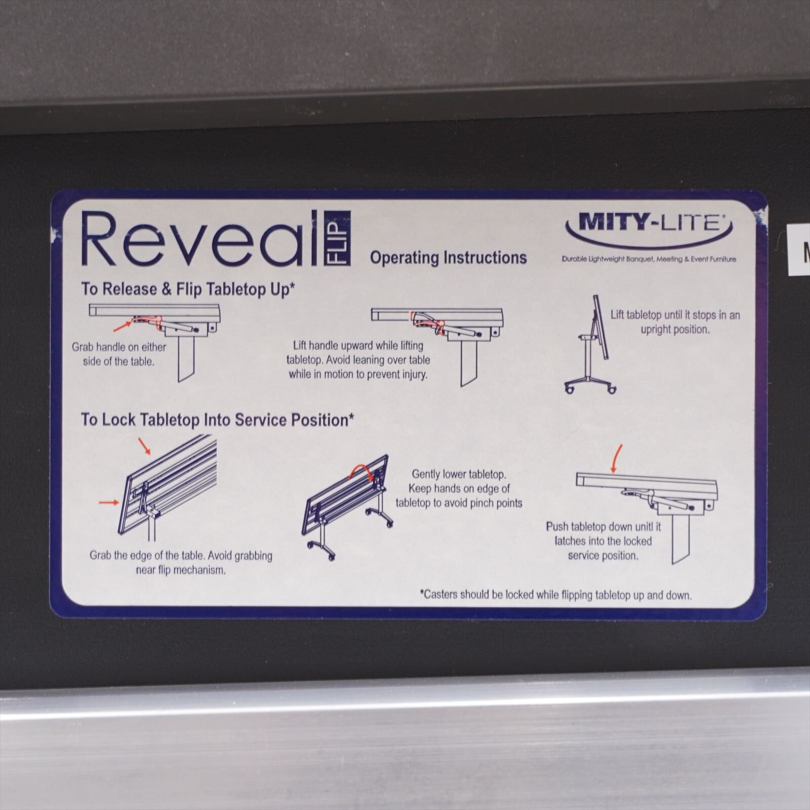 MITYLITE フラップテーブル W1830 D610 H750 木目