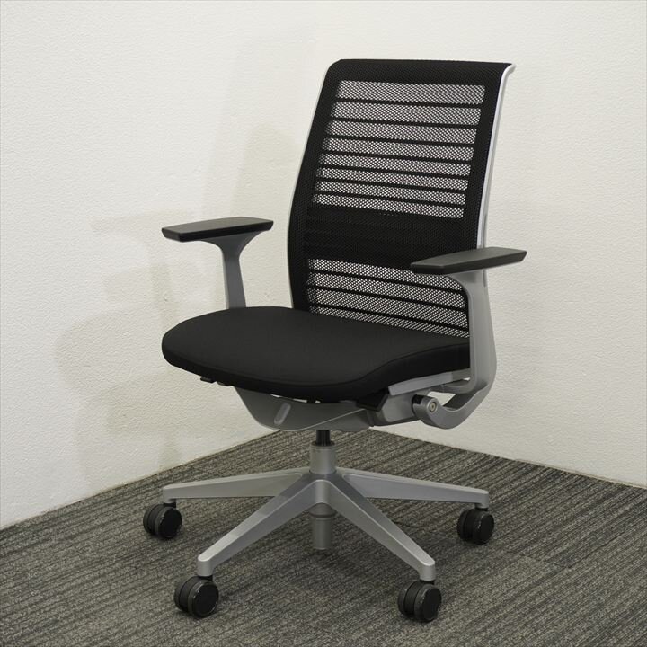 スチールケース シンク 固定肘 ブラック