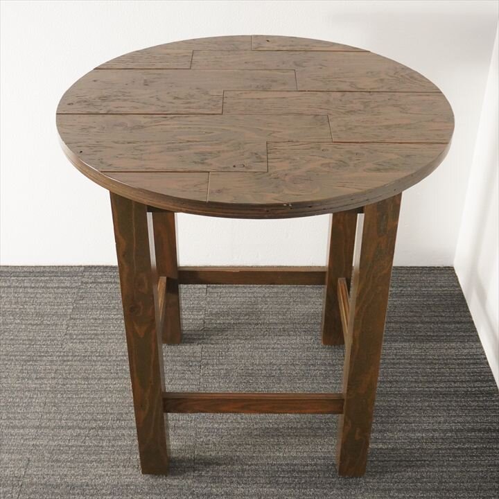 木製丸ハイテーブル Φ1000 H1050 (2)