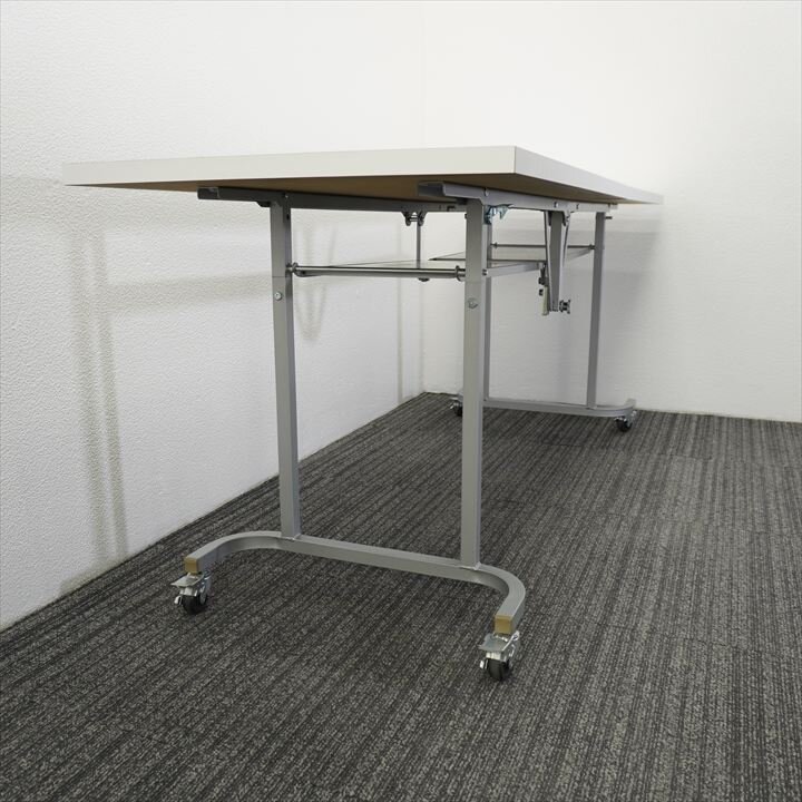 中折テーブル W1800 D600 H700 ホワイト