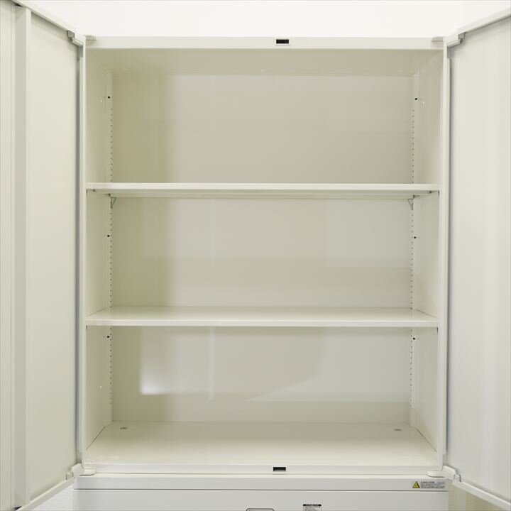 オカムラ レクトライン ダイヤル式セパレートロック3段ラテラル+両開き書庫 個別ロックタイプ H2150 (2)