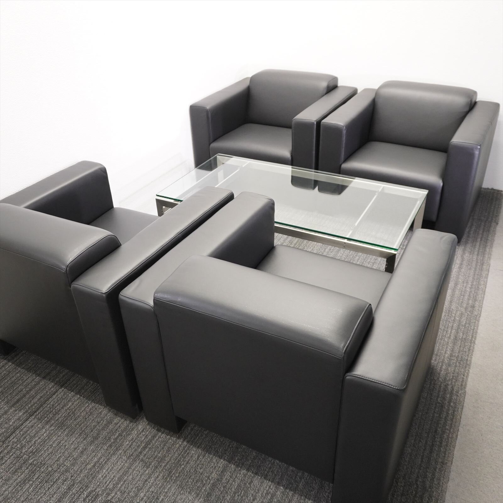 HILL COLLECTION ヒルコレクション 応接5点セット／LE FAMA ex (ル ファーマ イーエックス) 1Pソファ×4・GRACE table (グレイステーブル)×1