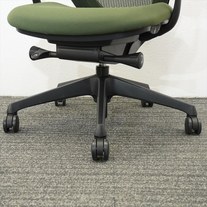 オカムラ シルフィー 固定肘 ハイバック グリーン