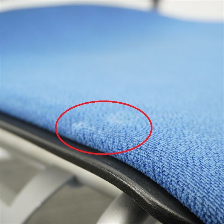 プラス チェダー ミーティングチェアー ブルー ３脚セット 特価品