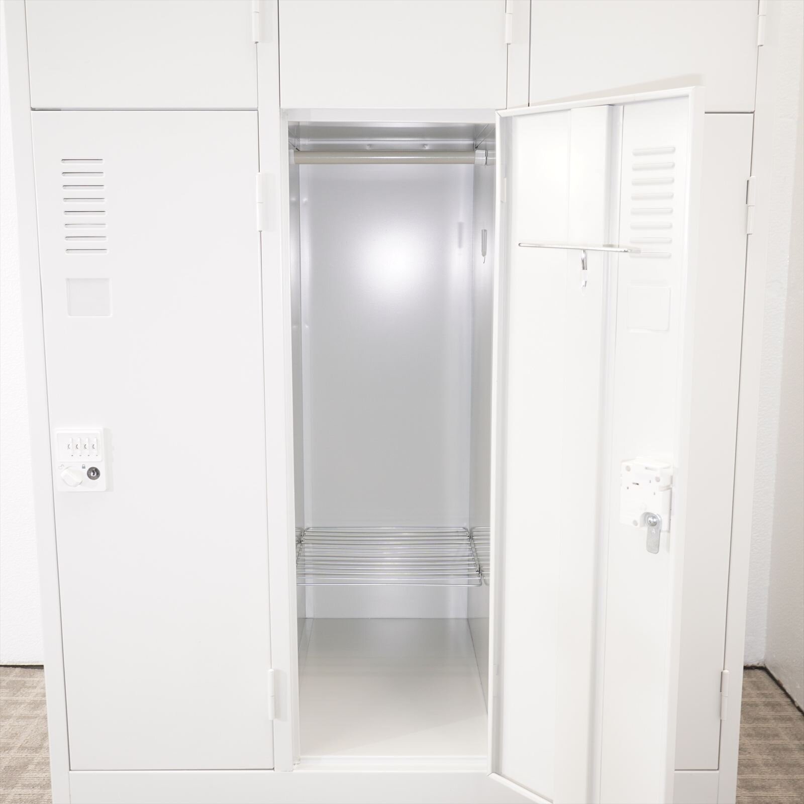 プラス LK2 ダイヤル式6人用ロッカー H1790 ホワイト