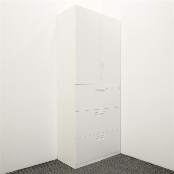 コクヨ エディア  3段ラテラル+両開き書庫 H2150 ホワイト