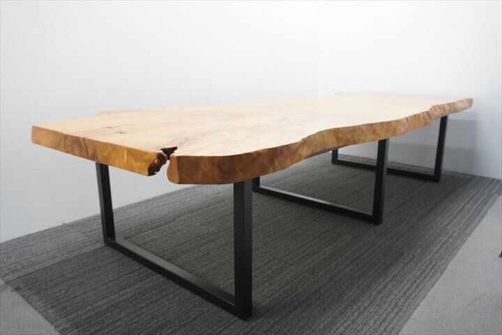 【自社便対応のみ】木製ダイニングテーブル W3200 D1020-1400 H710