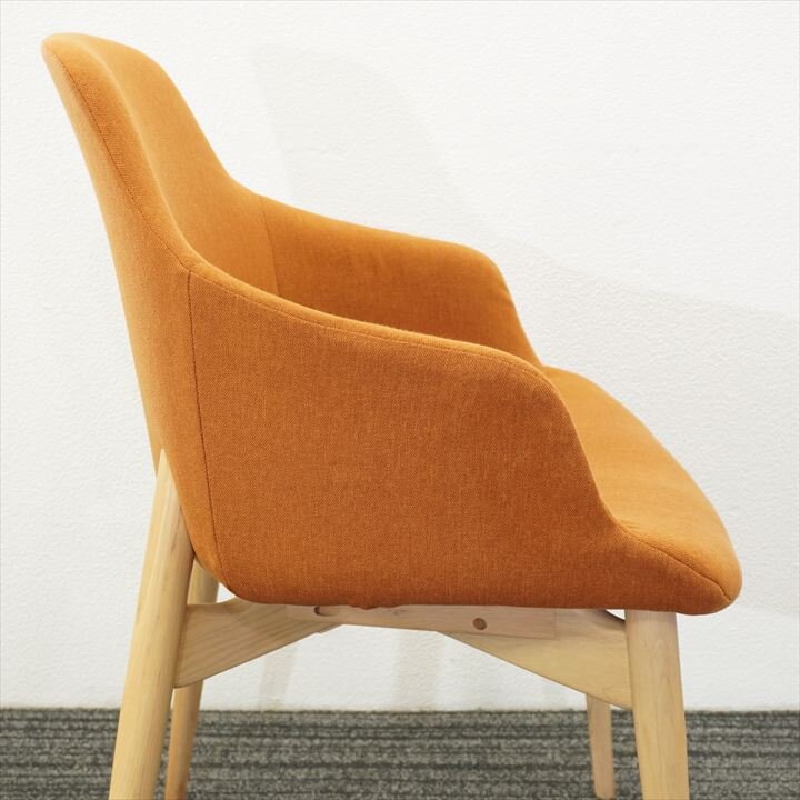 相合家具 ケイク２ ミーティングチェアー オレンジ