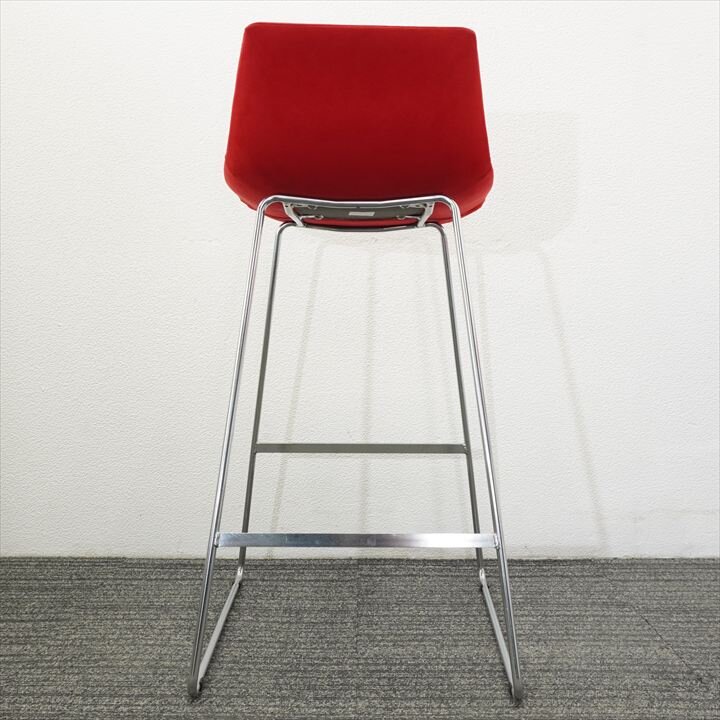 相合家具 アレックス ハイチェア レッド ４脚セット 特価品