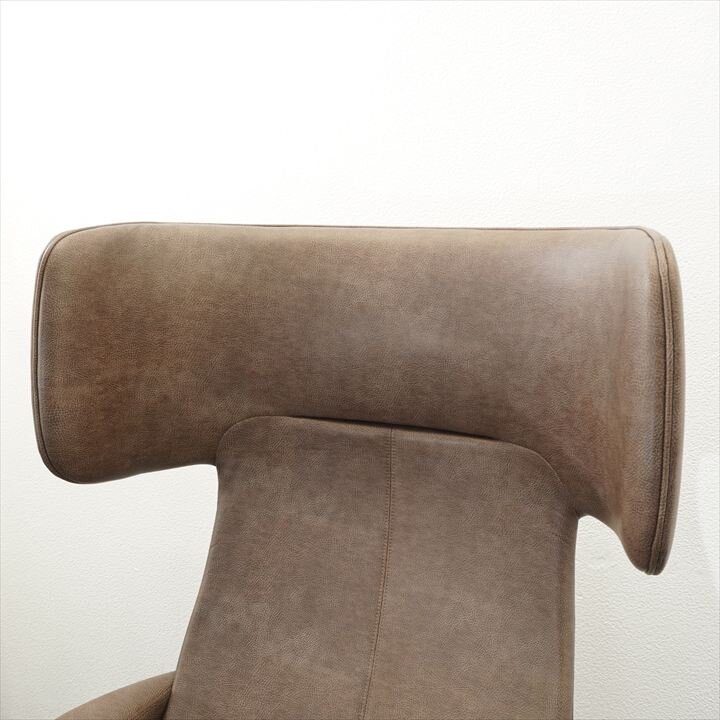 【2021年製】オカムラ ライブス パーソナルチェア ワークヴェルタイプ 革張り／ブラウン