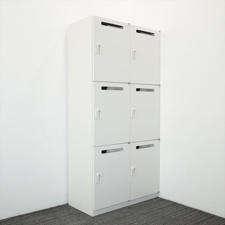 イトーキ ダイヤル式6人用パーソナルロッカー コンセント付 H1850 W9色