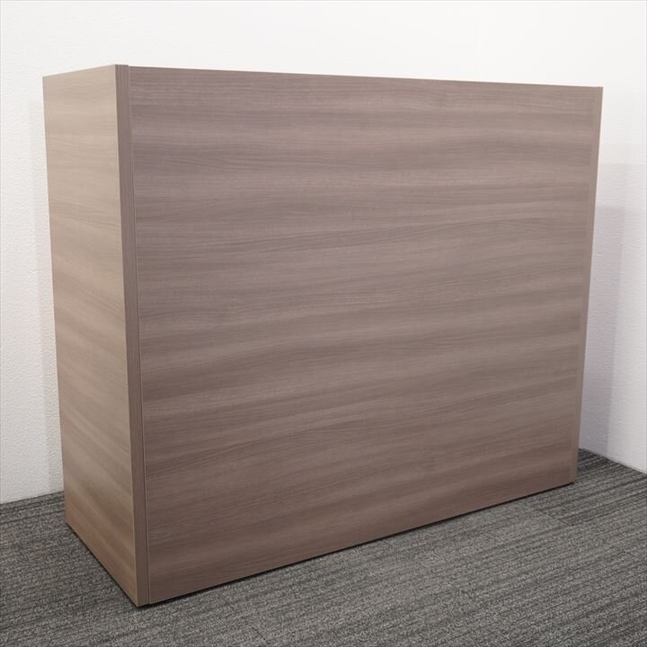 オカムラ ミーティングユニット ベンチユニット パネル付 W1400 H1215 レッド×ブラック／プライズウッド