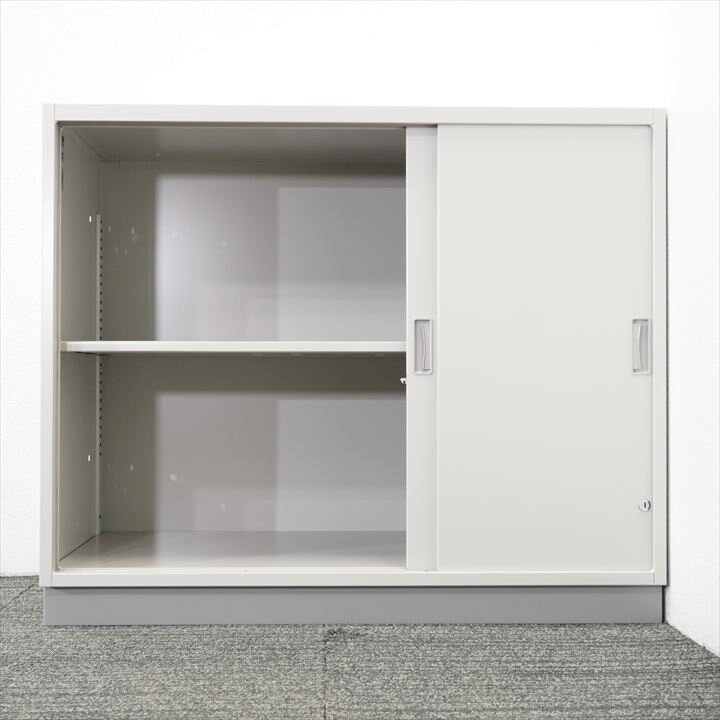 イトーキ シンライン ３枚引戸書庫 H752 WE色