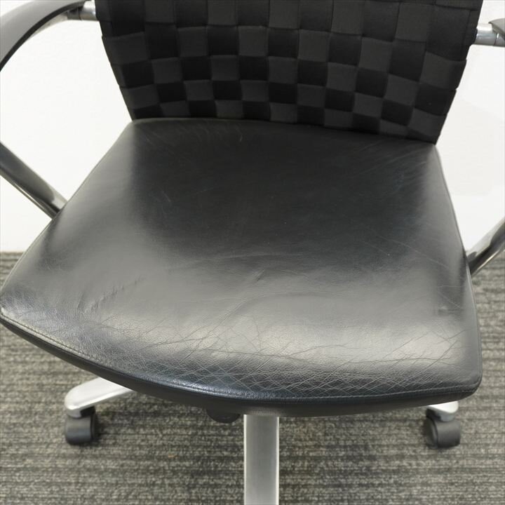 デイビス 肘付 ブラック (2)