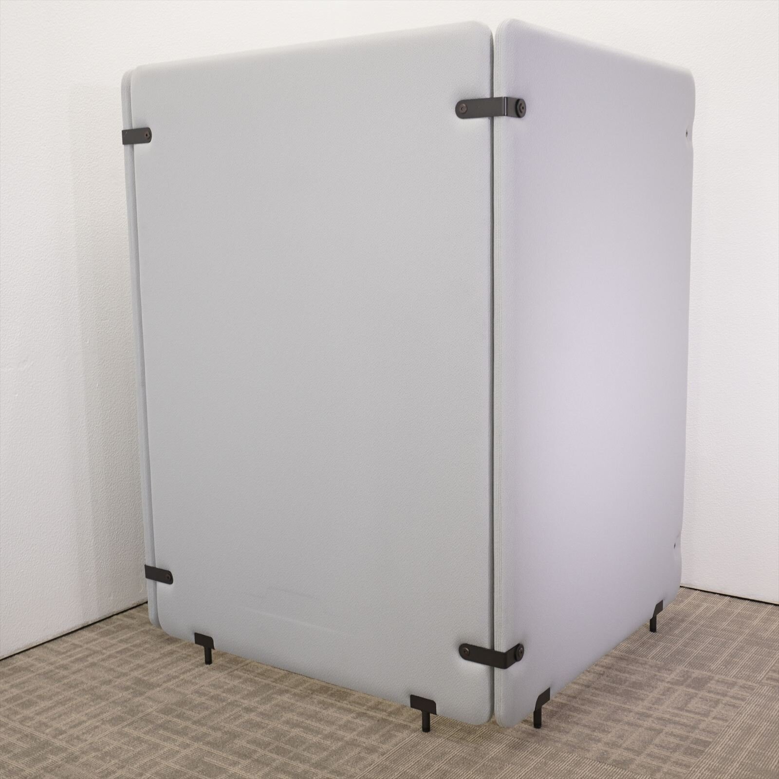 ウチダ ピルヴィオ2パネルシステム ブースセット ラウンジブースタイプ 片面用 グレー W1200 D900 H1350