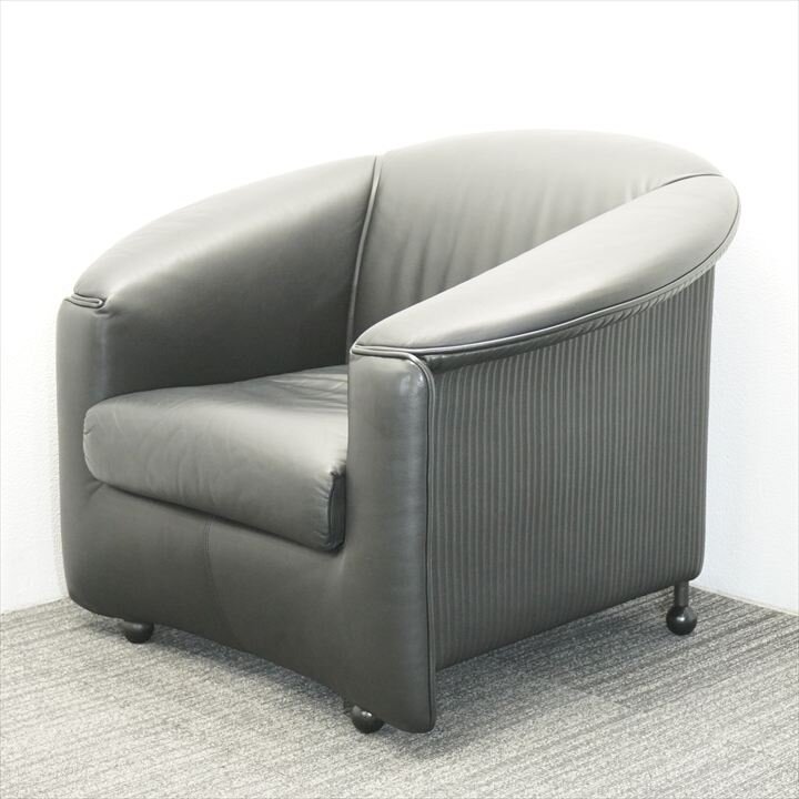 WITTMANN ヴィットマン 1Pソファ 本革 ブラック (3)