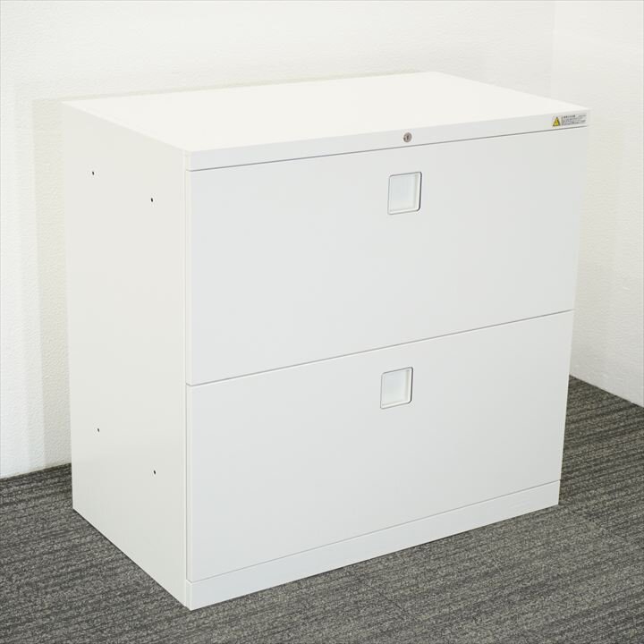 オカムラ レクトライン 2段ラテラル書庫 W800 D450 H760