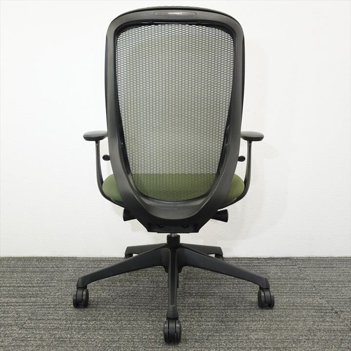 オカムラ シルフィー 固定肘 ハイバック グリーン