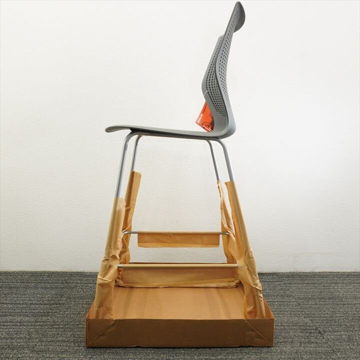 【B級／未使用品】イトーキ取扱 Knoll(ノル) マルチジェネレーション スツールタイプ バーハイト シルバー塗装脚 ダークグレー