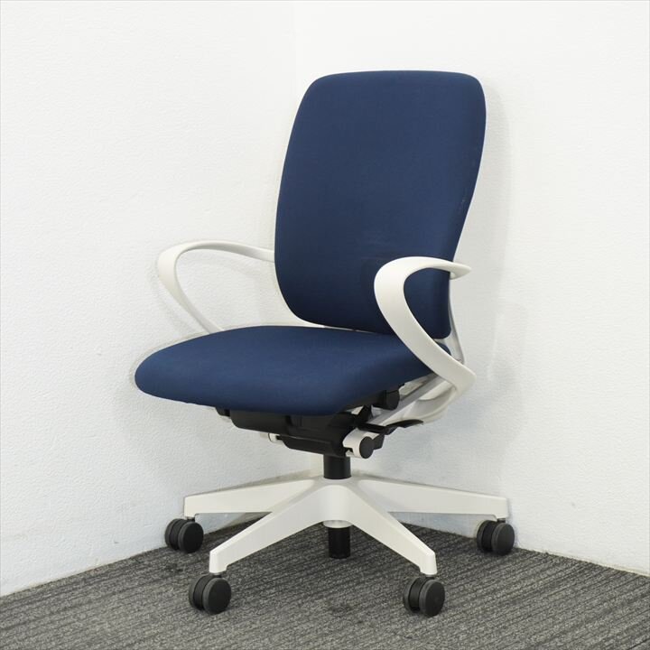イトーキ フルゴ 肘付 ハイバック ネイビーブルー 特価品