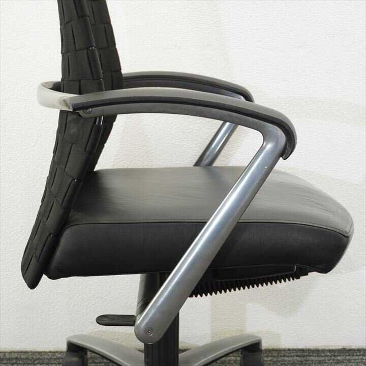 デイビス 肘付 ブラック (2)