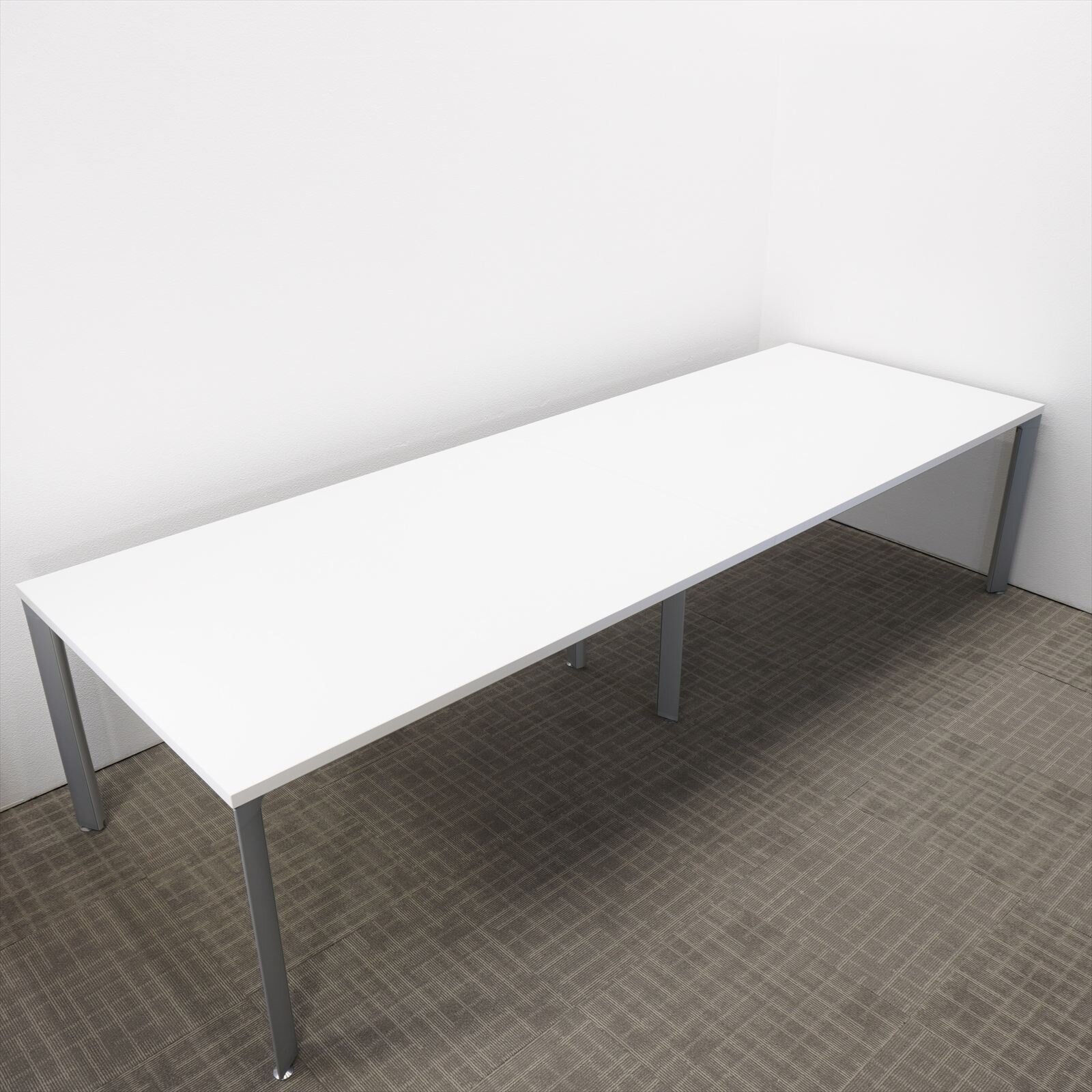 オカムラ　EX-F300　ミーティングテーブル　W3000D1050H720　ホワイト