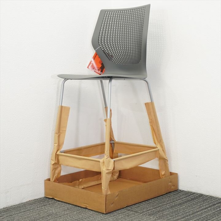 【B級／未使用品】イトーキ取扱 Knoll(ノル) マルチジェネレーション スツールタイプ バーハイト シルバー塗装脚 ダークグレー