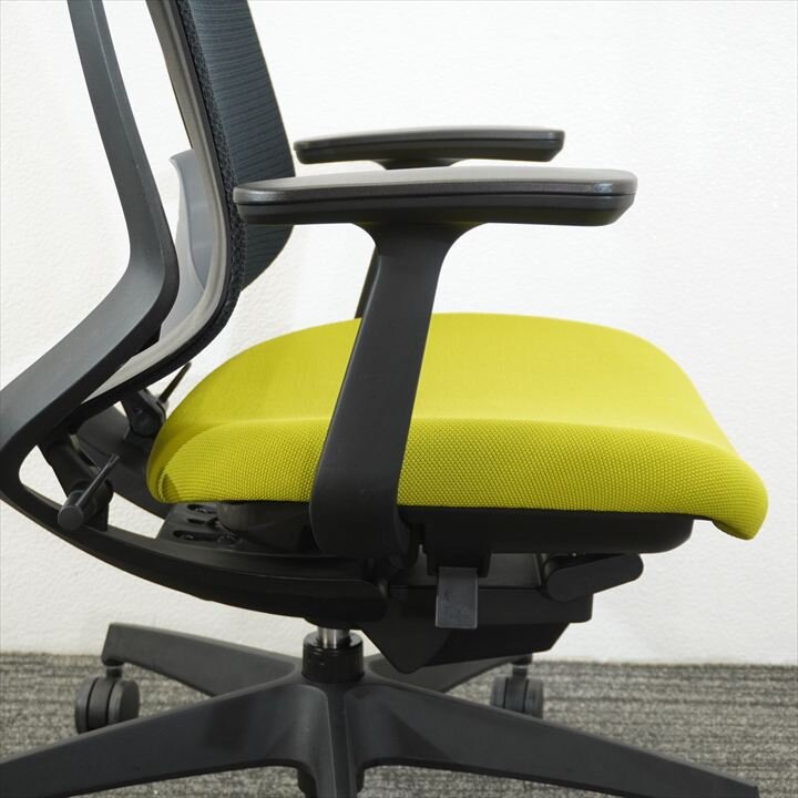 コクヨ デュオラ 固定肘 ハイバック グリーン ランバー付