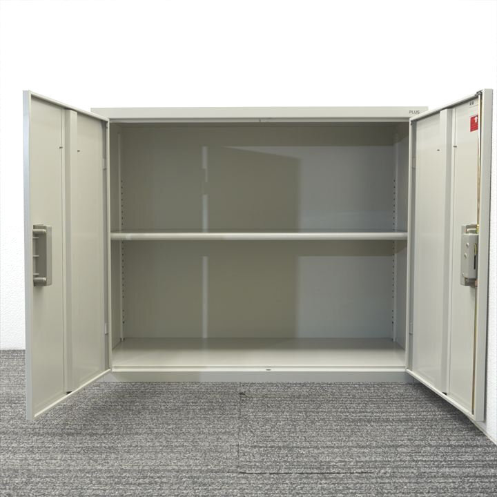 プラス 両開き書庫 W880 D400 H730 