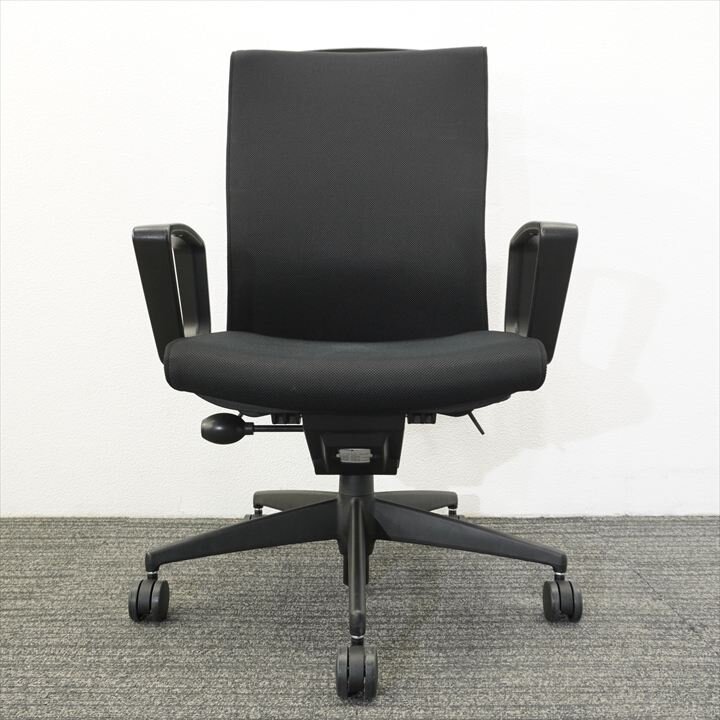 コクヨ プント 固定肘 ハイバック ハンガー付 ブラック