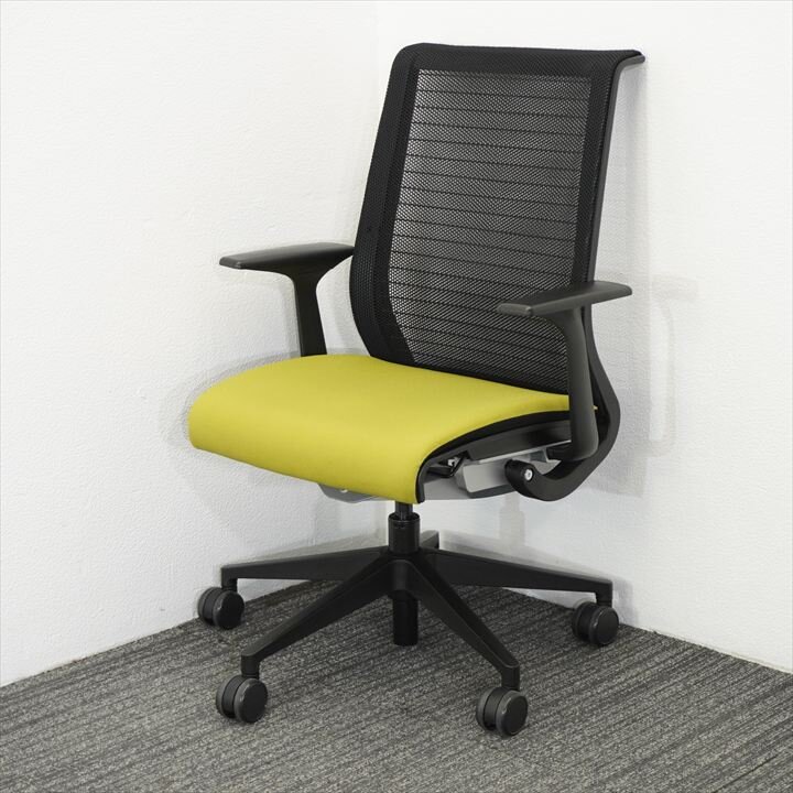 スチールケース シンク 固定肘 ライトグリーン/ブラック