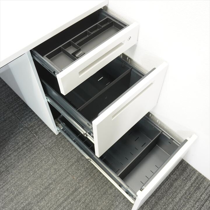 イトーキ ＣＺＲ 両袖机 147 3X3段 H720 ホワイト