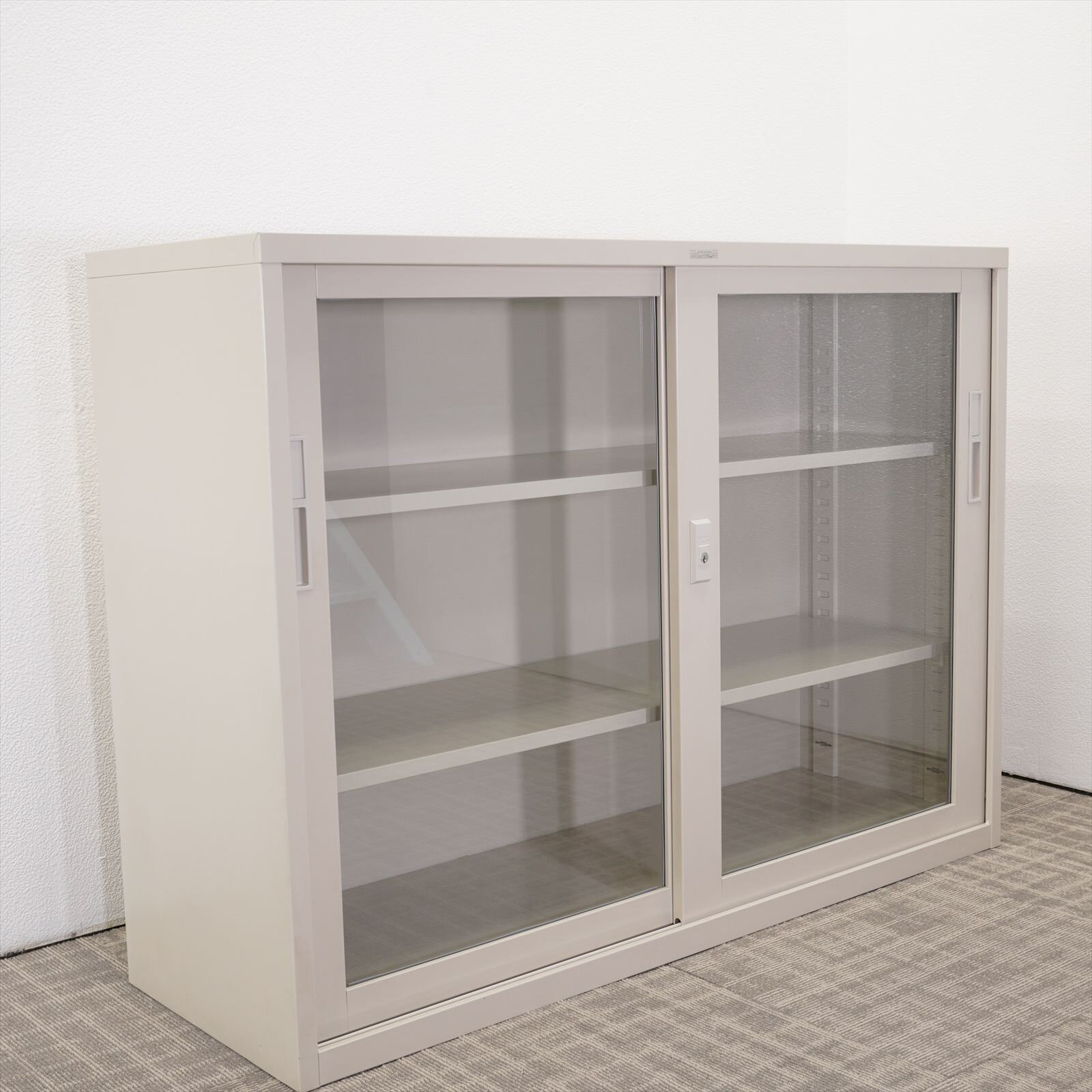 ライオン ガラス引戸書庫 W1200D400H880